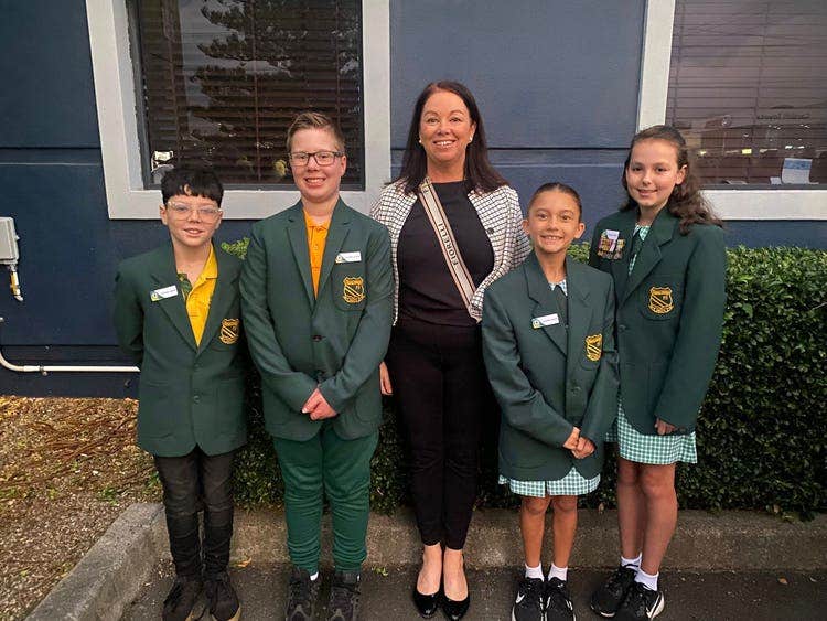 Principal with school leaders